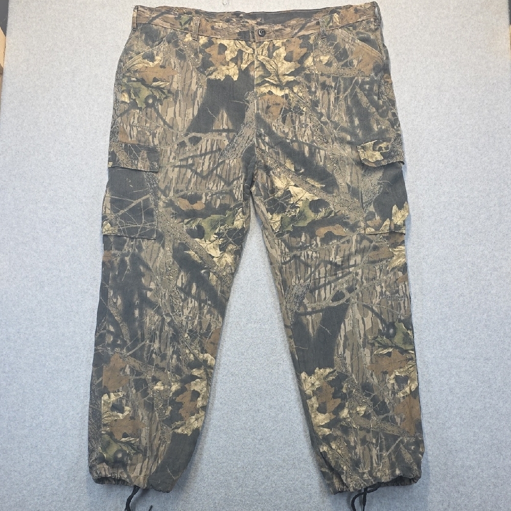 Camo Hunting Cargo Pants Drawstring Ankle Outdoor Field Pants Size 2XL 44-46